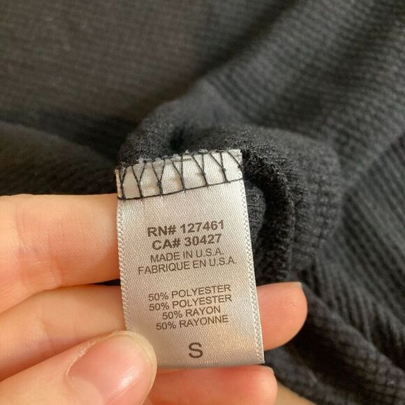 WILDFOX Revolve Women's Oversized Black BAD WITCH Slouchy Thermal Top Size S - Picture 6 of 12